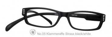 Klammeraffe No.05 Strass black/white